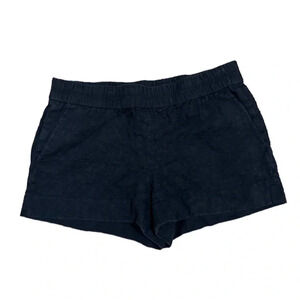 J. Crew Women's Black Pull-On Cotton Shorts with Pockets Size 6 GUC